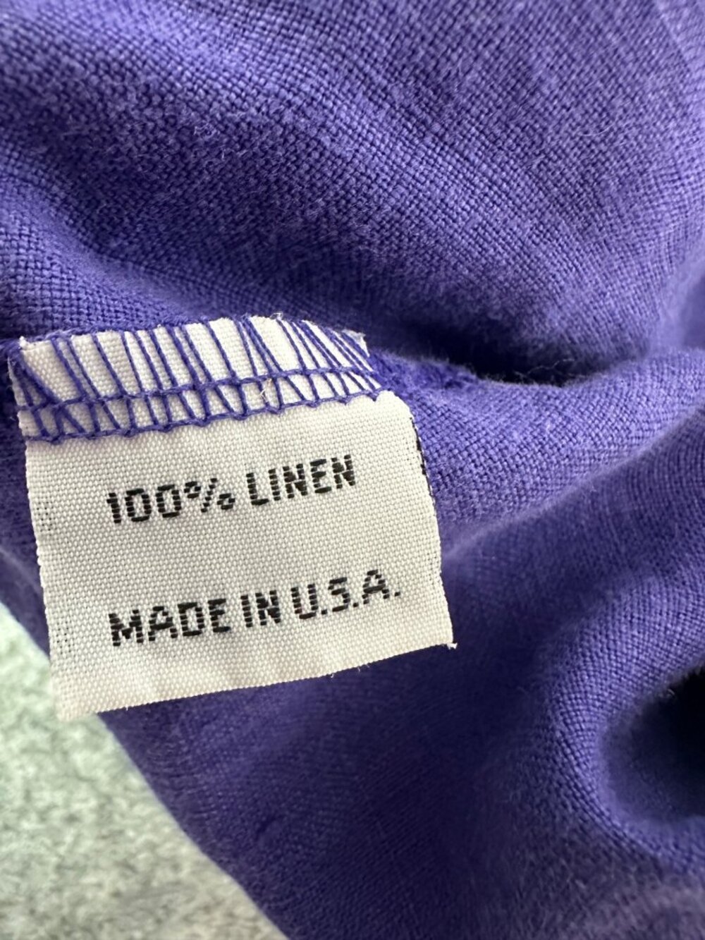 Bryn Walker 100% Linen Purple Ruffle Hem Tunic Dress Large Lagenlook - Picture 10 of 16